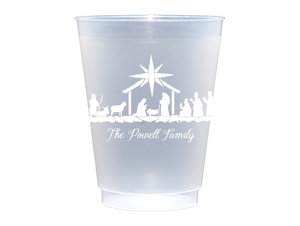 Nativity Frosted Cups, 9oz-24oz