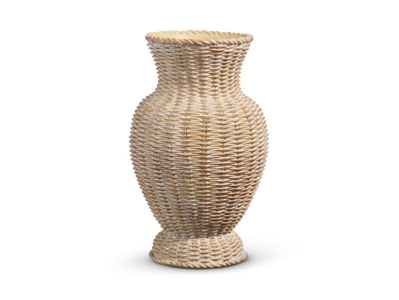 Natural Rattan Weave Resin Vase