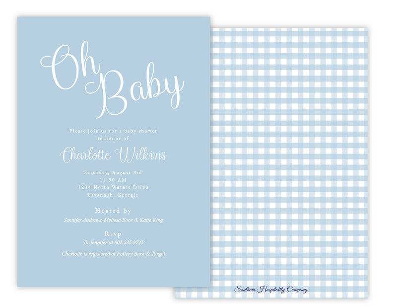 Baby Shower "Oh Baby" Invitation