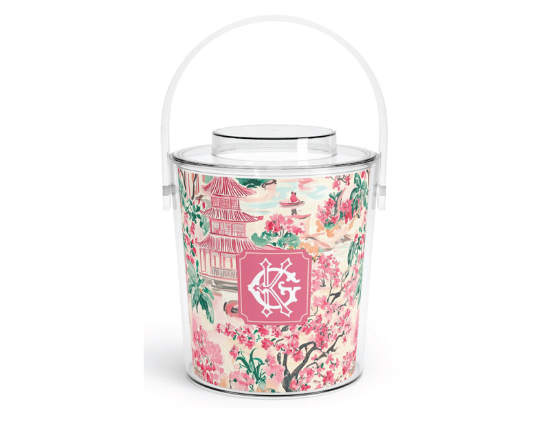 Pagoda & Palms Acrylic Ice Bucket