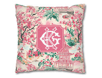 Pagoda & Palms Personalized Pillow