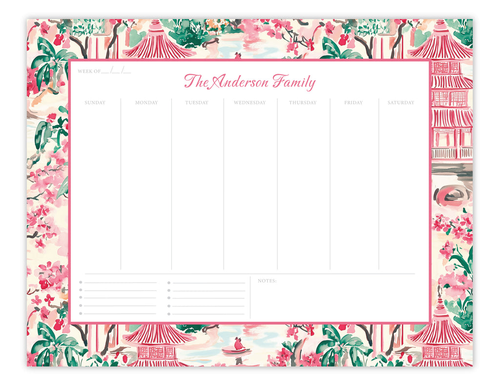 Pagoda & Palms Weekly Planner