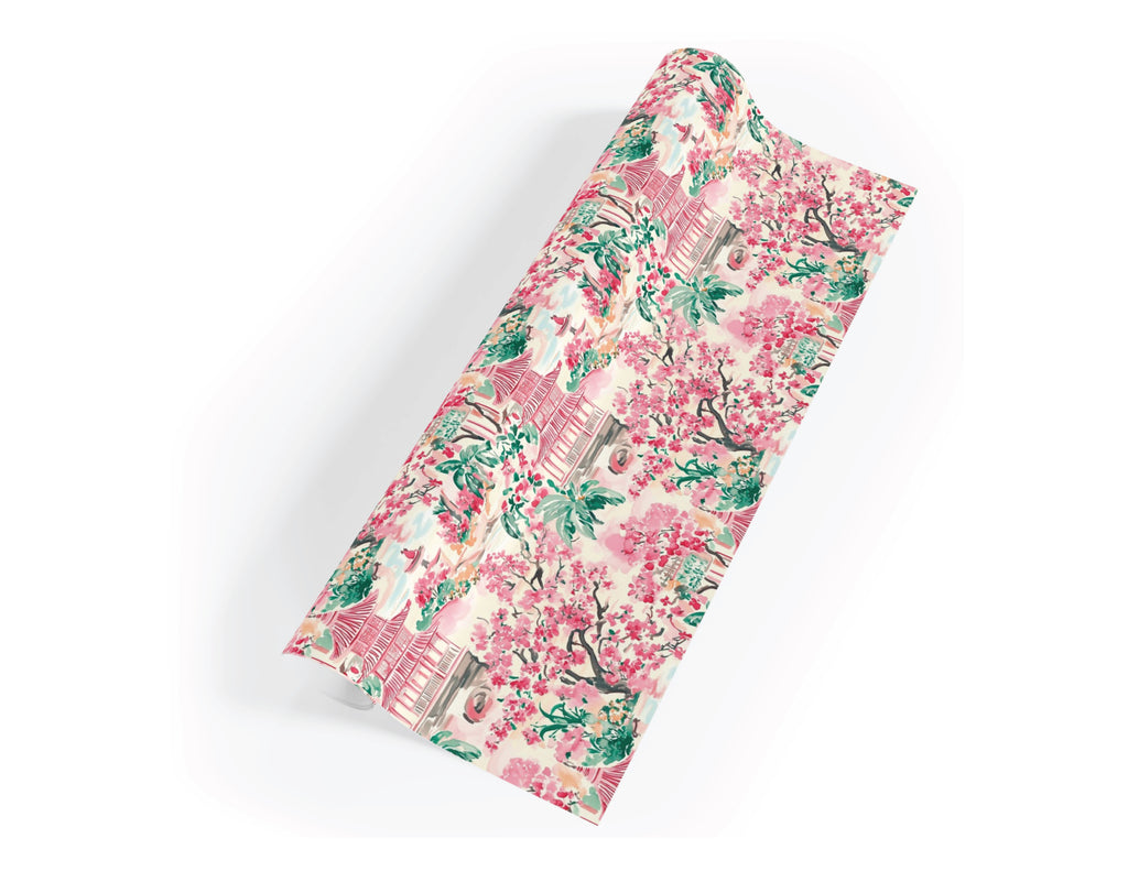Pagoda & Palms Gift Wrap Roll