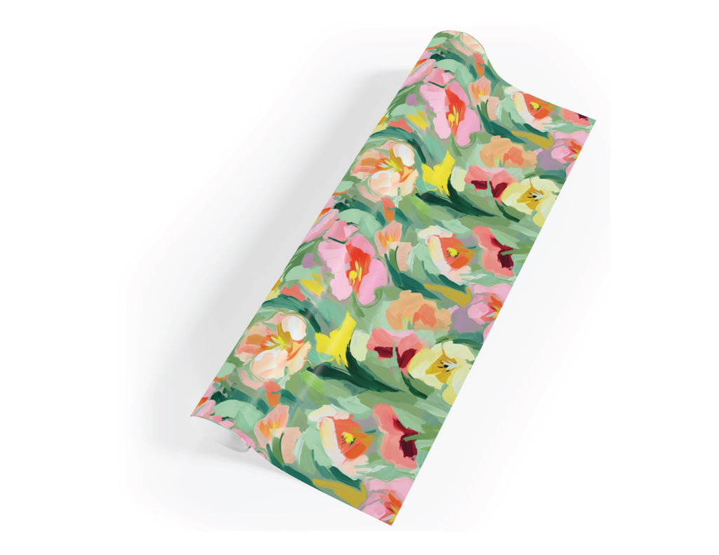 Painted Pansy Gift Wrap Roll
