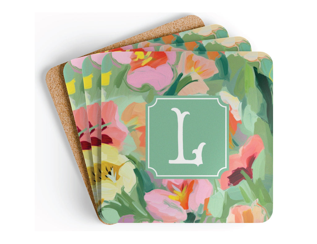 Painted Pansy Coasters