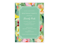 Painted Pansy Invitation