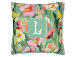 Painted Pansy Personalized Pillow