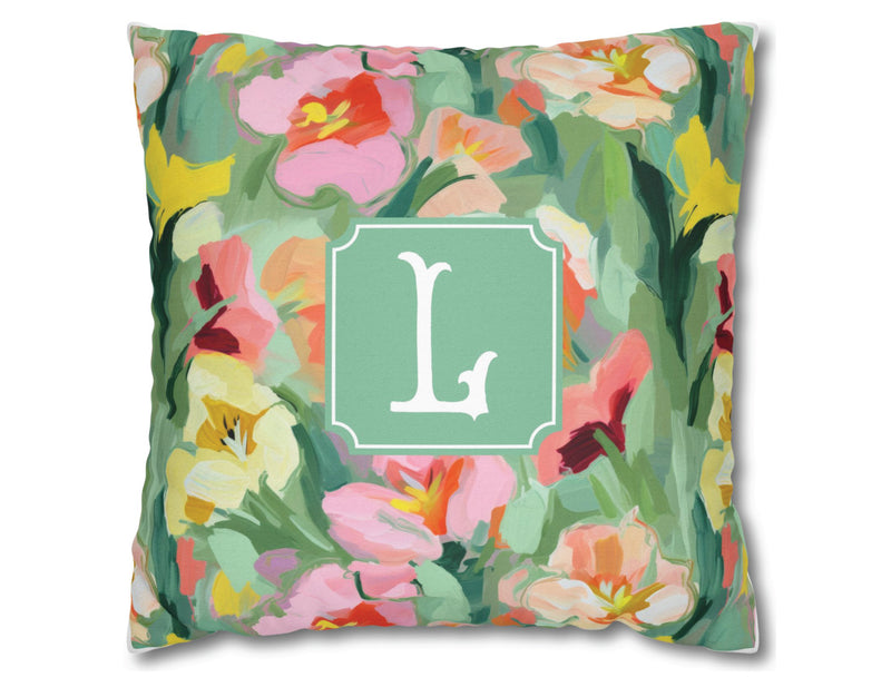 Painted Pansy Personalized Pillow