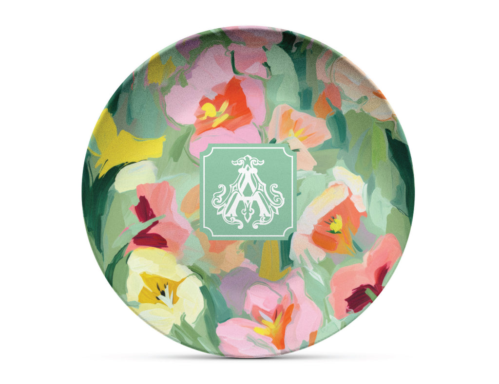 Painted Pansy Watercolor Shatterproof Plate