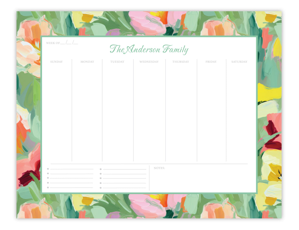 Painted Pansy Weekly Planner