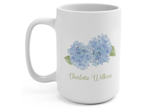 Pale Blue Hydrangea Coffee Mug