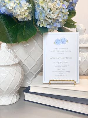 Pale Blue Hydrangea Invitation