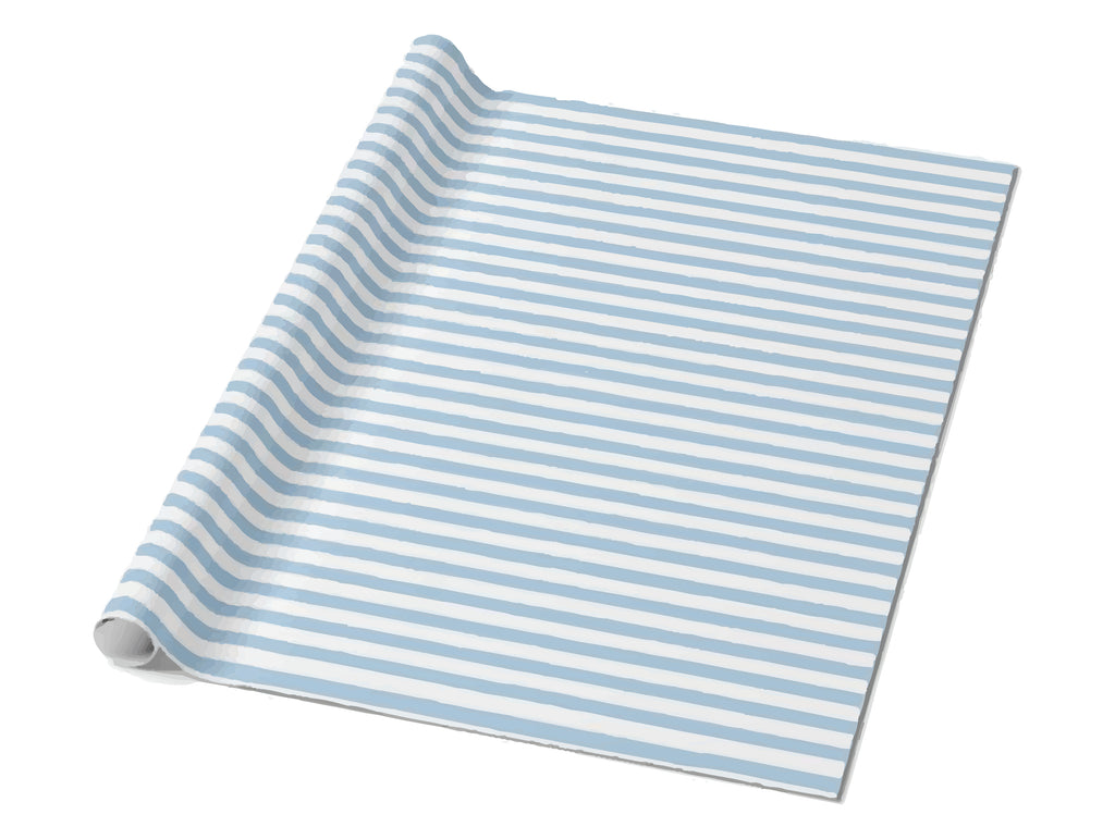 Pale Blue Stripe Gift Wrap Roll