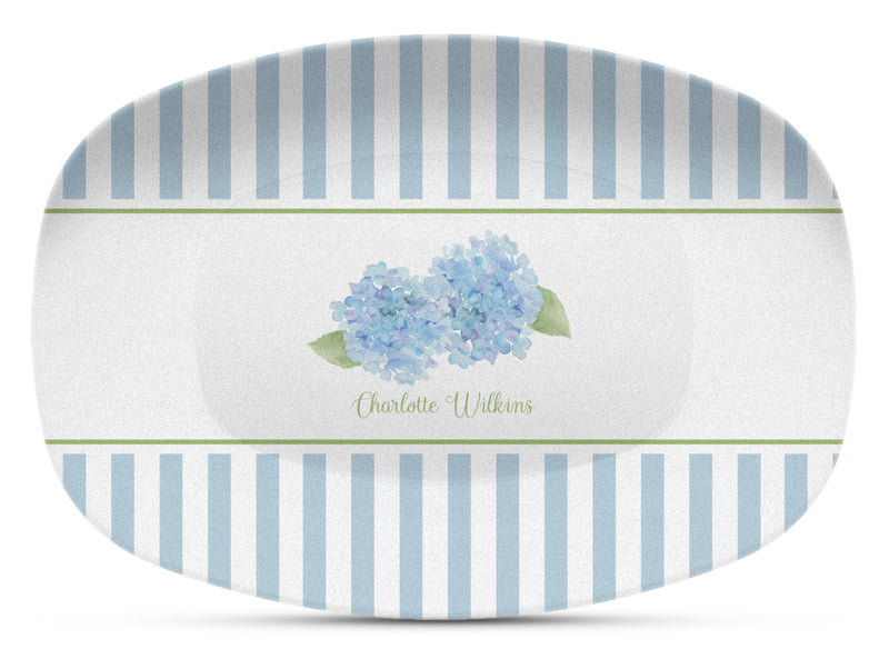 Pale Blue Hydrangea Shatterproof Platter