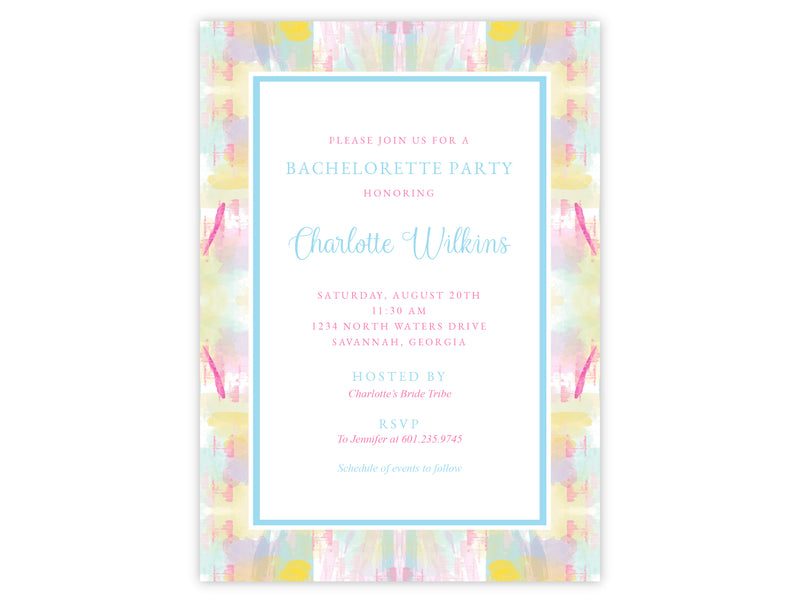 Pastel Watercolor Invitation