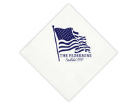 Patriotic Waving American Flag Cocktail Napkins