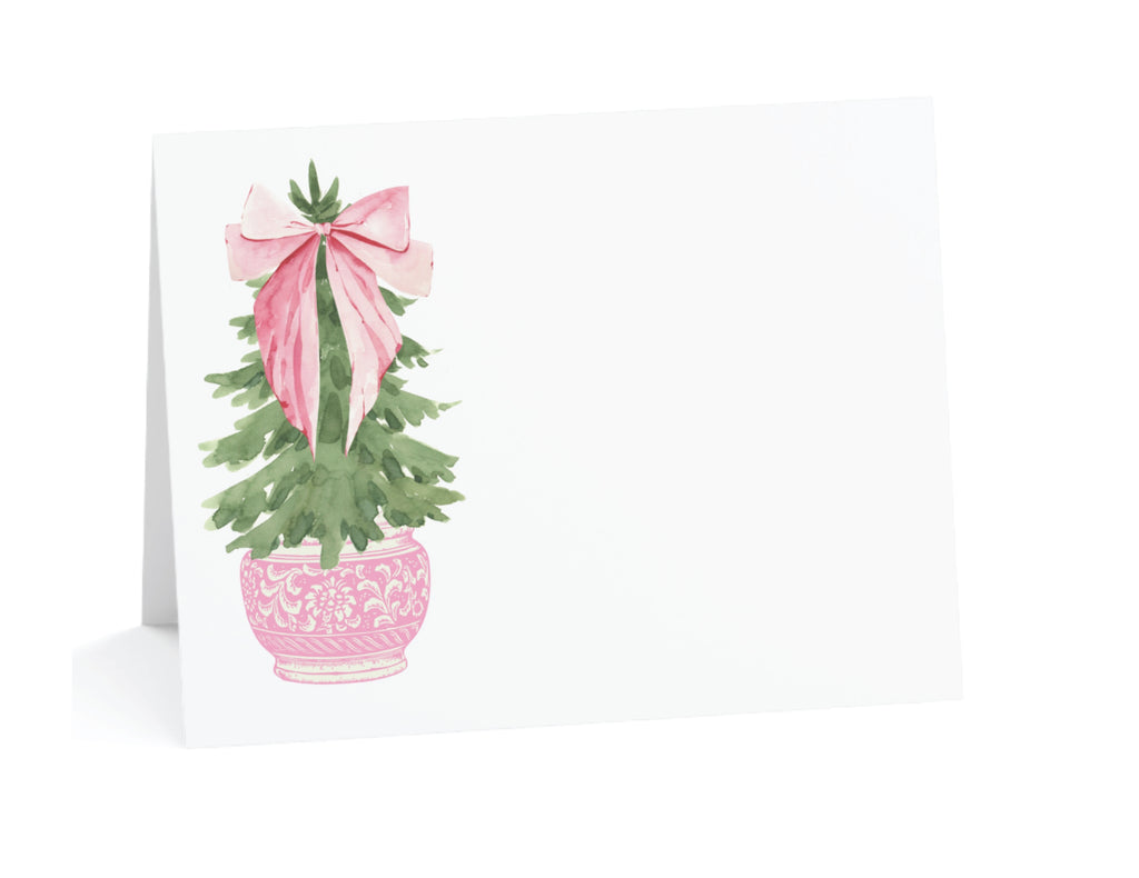 Carnation Christmas Tree Place Cards