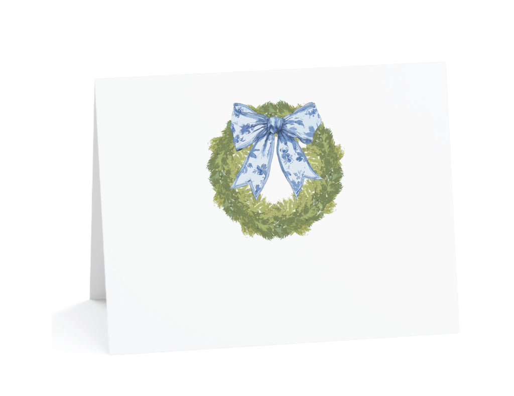 Chinoiserie Cypress Wreath Place Cards