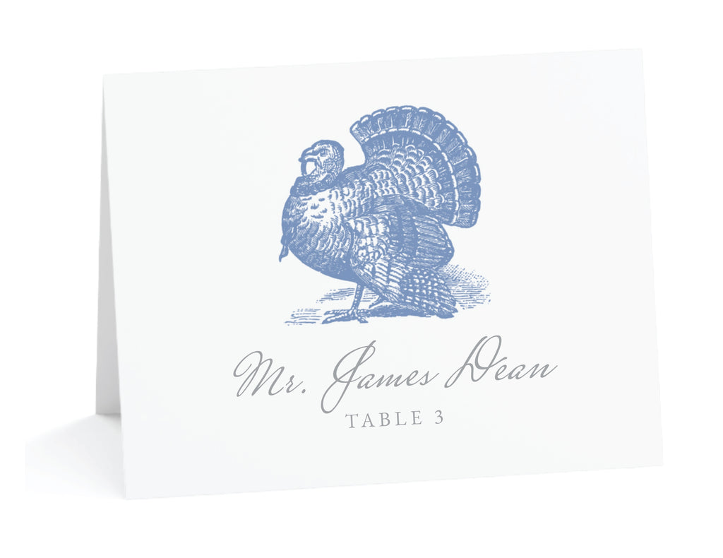 Toile Turkey Place Cards