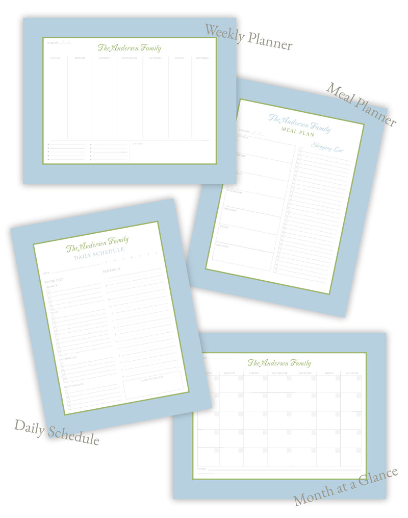 Blue Sea Fern Weekly Planner