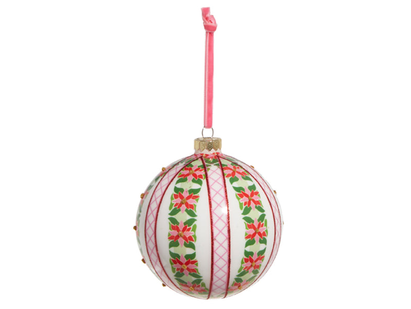 Pink Poinsettia Ornament