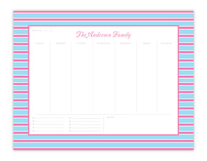 Powder Blue & Carnation Weekly Planner