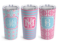 Powder Blue & Carnation 20oz Tumbler