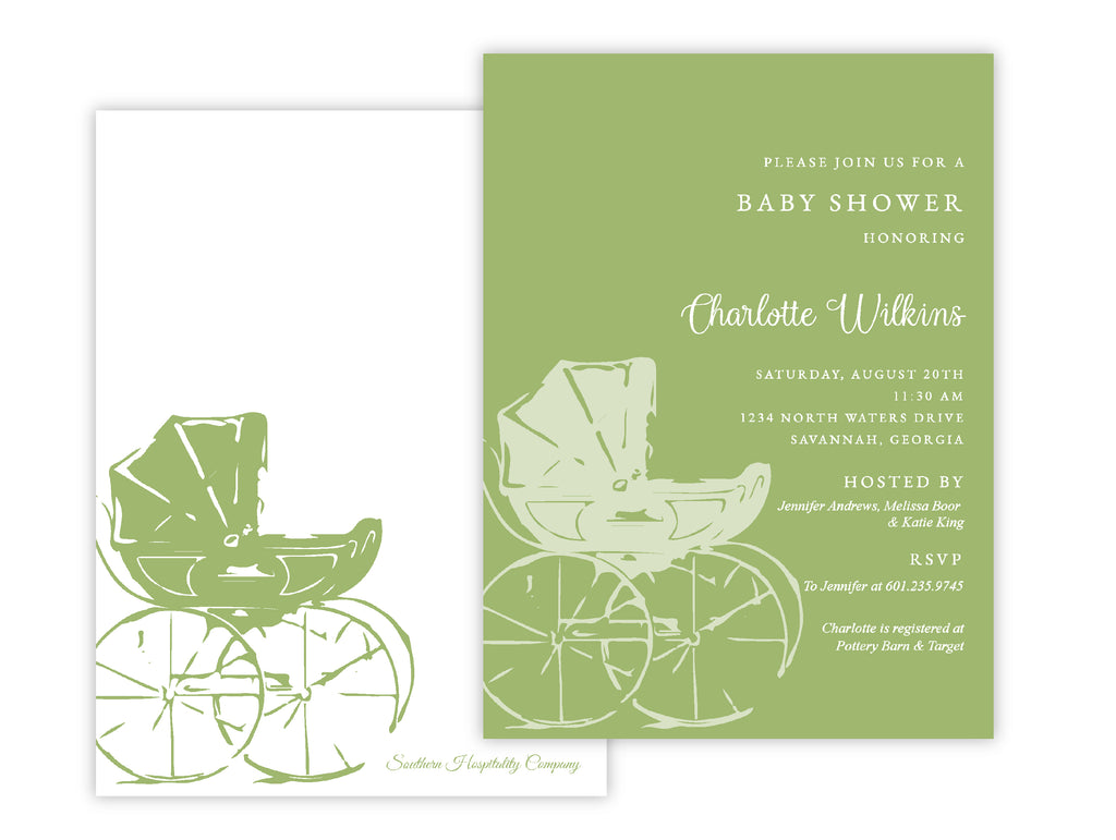 Baby Shower Pram Invitation