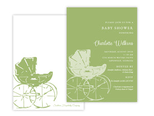 Baby Shower Pram Invitation