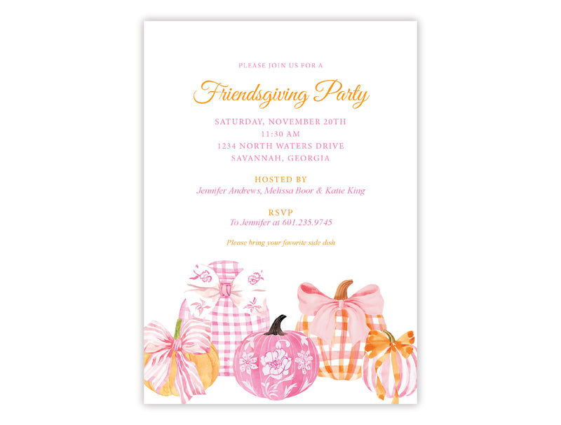 Preppy Pumpkin Patch Invitation