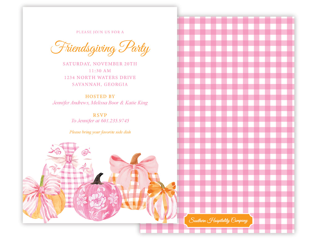 Preppy Pumpkin Patch Invitation