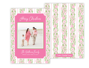 Holiday Card: Preppy Peppermints Pink
