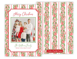Holiday Card: Preppy Peppermints Red