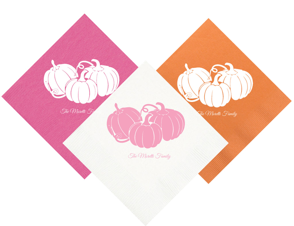 Preppy Pumpkin Patch Cocktail Napkins