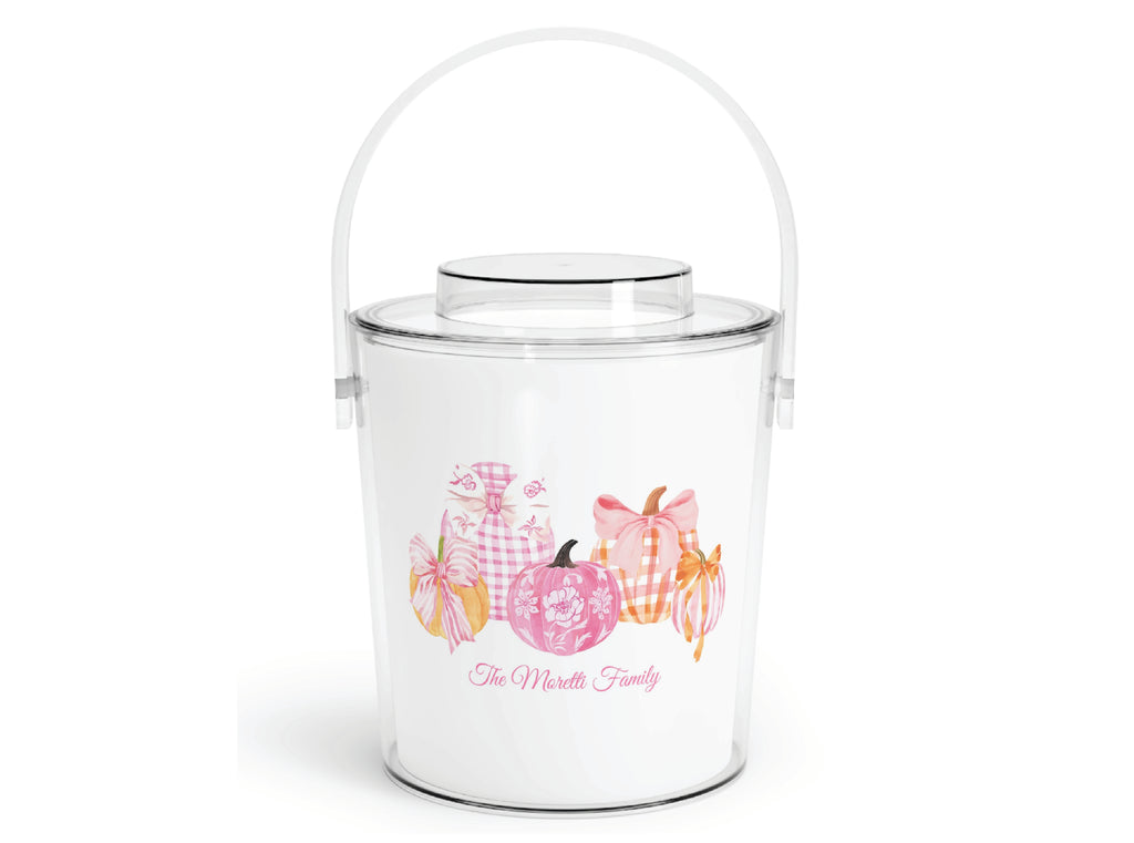 Preppy Pumpkin Patch Acrylic Ice Bucket