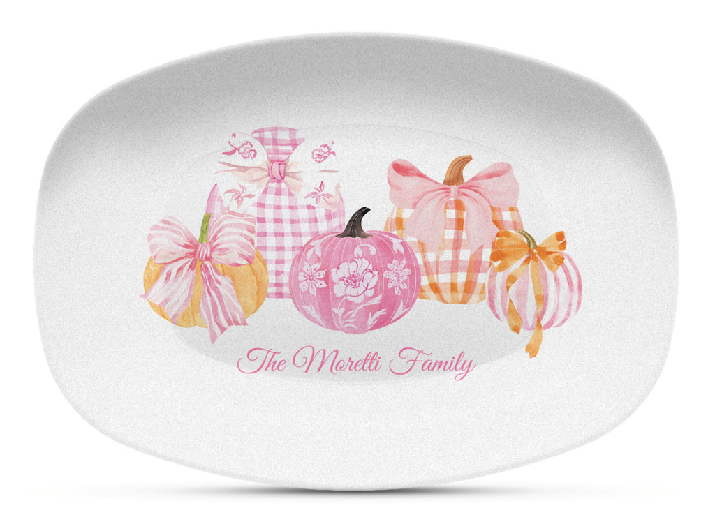 Preppy Pumpkin Patch Shatterproof Platter