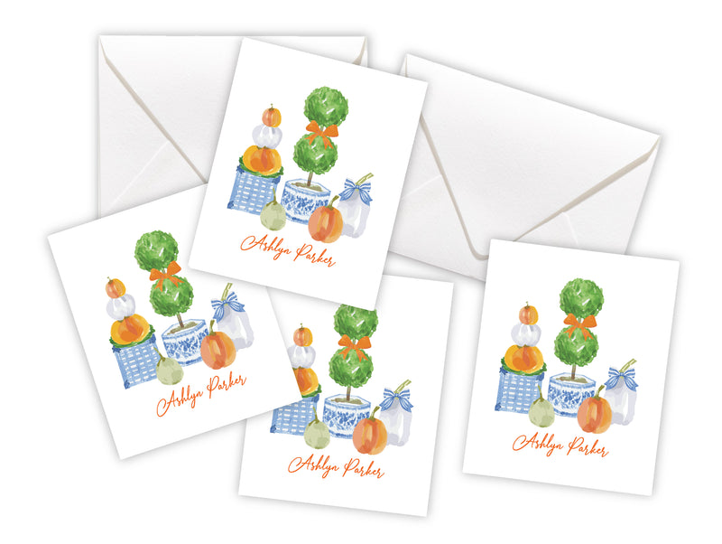 Pumpkin Topiary Enclosure Cards