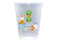 Pumpkin Topiary Frosted Cups, Set of 10