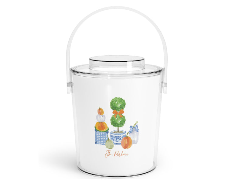Pumpkin Topiary Acrylic Ice Bucket