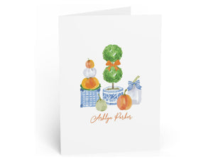 Pumpkin Topiary Fold-Over Stationery
