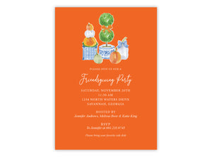 Pumpkin Topiary Invitation
