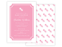 Baby Shower Pink Rattle Invitation
