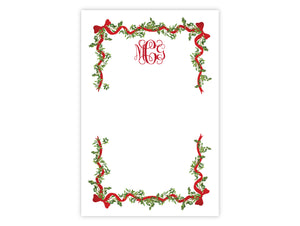 Red Laurel Bows Notepad