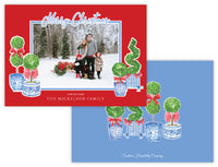 Red Topiary Holiday Card