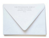 Invitation/Holiday Card A7 Return Addressing