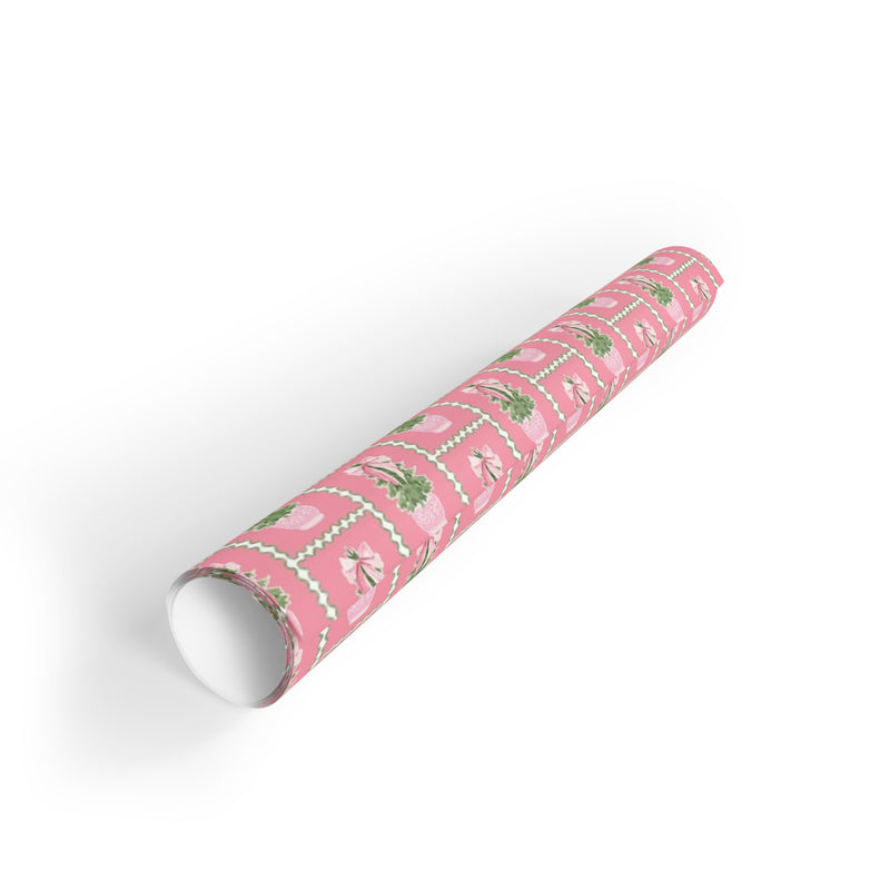 Carnation Christmas Gift Wrap Roll