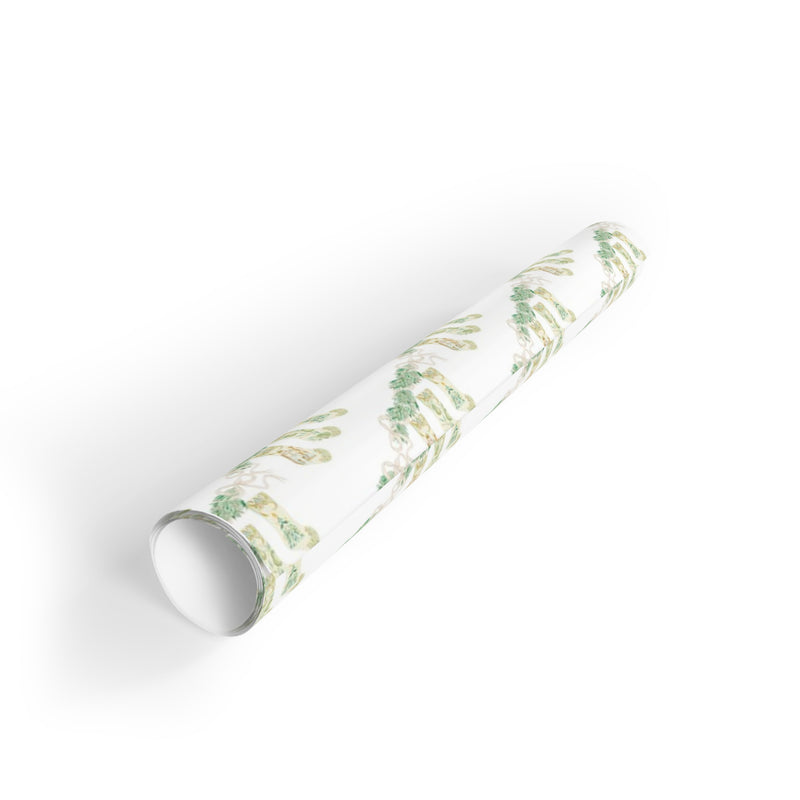 Blue Floral Gift Wrap Roll