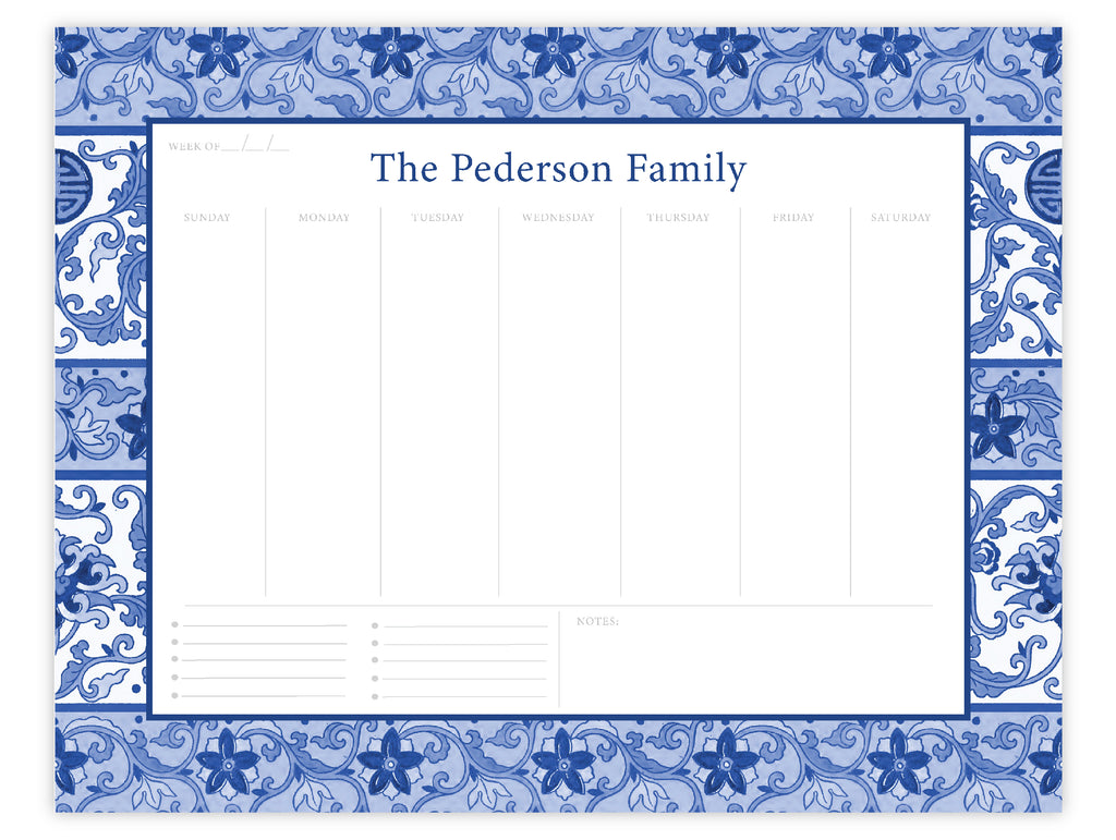 Royal Chinoiserie Weekly Planner