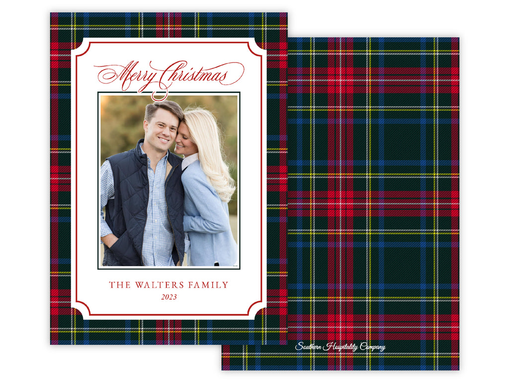 Tartan Russell Plaid Holiday Card