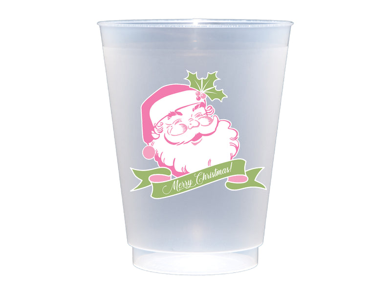 Sassy Santa Frosted Cups, Set of 10